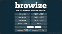Browize - outil en ligne pour redimensionner et tester la résolution de votre site dans votre navigateur internet -webochronik