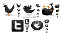 Telechargement Pack Icones gratuit Twitter noir